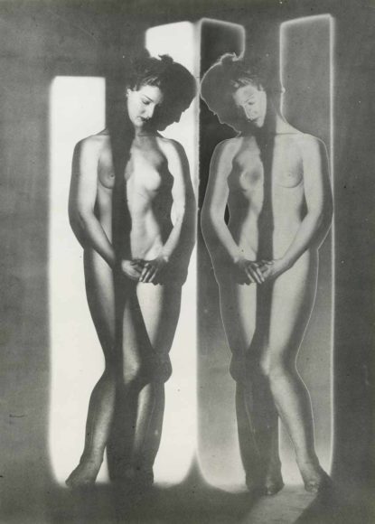 © Erwin Blumenfeld | courtesy Howard Greenberg Gallery, NYC, Solarized Double Mirror Cubist Nude, New York, 1945