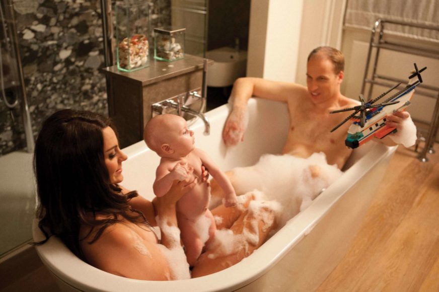 © Alison Jackson / Courtesy of Camera Work: Kate, Will and baby bathing