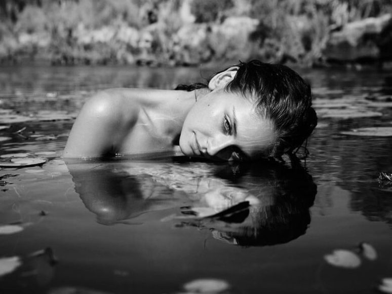 © RUSSELL JAMES, BELLA IN LILY POND, 2019