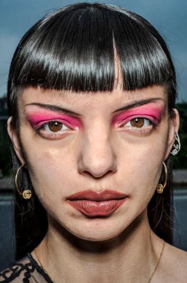 Bruce Gilden, Gucci makeup fashion shoot, Brooklyn, New York City, USA 2019 © Bruce Gilden/Magnum Photos