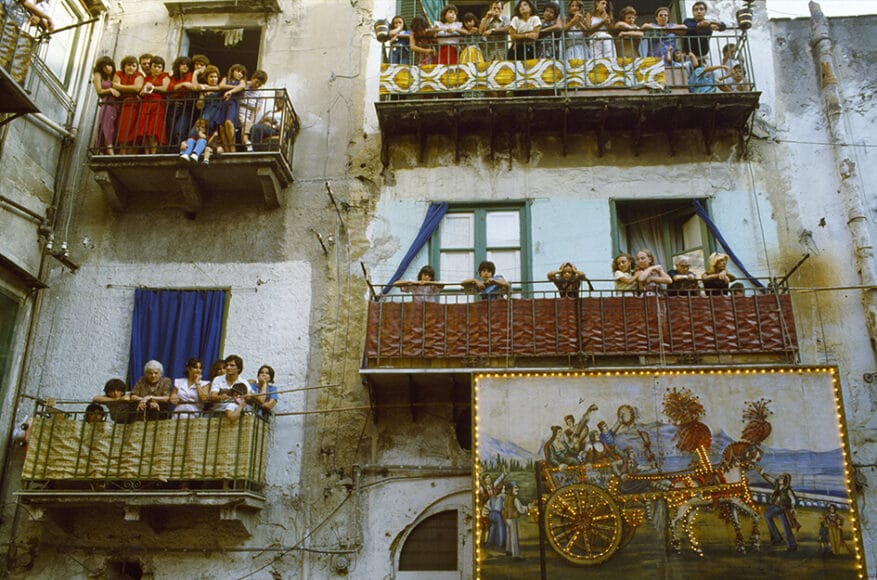 Fausto Giaccone, Palermo, festa nel rione del Capo, 1982, C-print on mat paper, 16 x 24 cm, Courtesy Galleria Valeria Bella.
GALERIA VALERIA BELLA