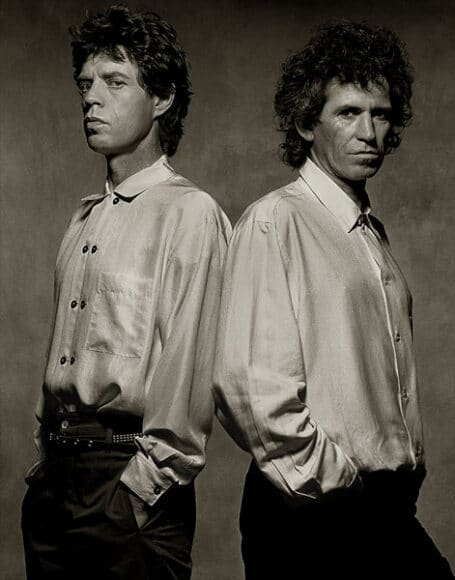 ALBERT WATSON / Keith Richards und Mick Jagger / New York City, 1989 / © Albert Watson / Courtesy of CAMERA WORK Gallery