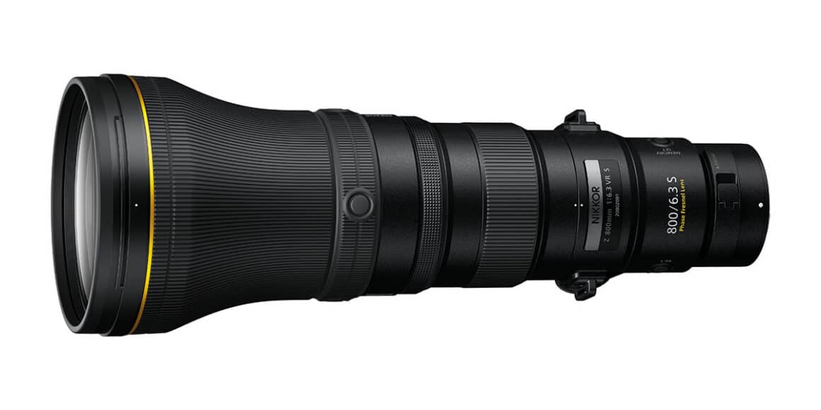 Objektiv: Nikkor Z 6,3/800 mm VR S 
Anschluss: Nikon Z 
Gewicht: 2.350 g 
Baulänge: 38,5 mm 
Nahgrenze: 500 cm 
Filtergewinde: 46 mm (Drop-in) 
Ca.-Preis: 7.300 Euro