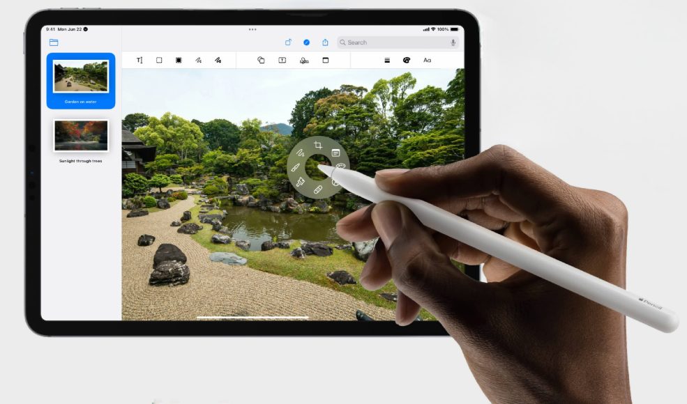 iPad und Apple Pencil:
starkes Duo bei der
Bildbearbeitung.